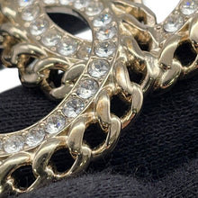 Load image into Gallery viewer, CHANEL CC Logo Rhinestone BroochAB5612 Metal Rhinestone
