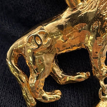 Load image into Gallery viewer, CHANEL Lion Necklace Gold Metal Faux Pearl
