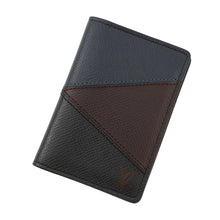 将图像加载到图库查看器中，LOUIS VUITTON Organizer De Poch Wine/Blue/BlackM30710 Taiga Leather
