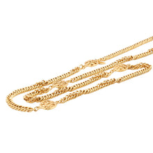 Load image into Gallery viewer, CHANEL Coin motif long necklace Gold Metal
