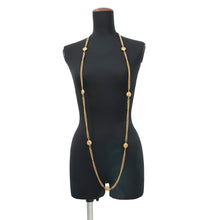 Load image into Gallery viewer, CHANEL Coin motif long necklace Gold Metal
