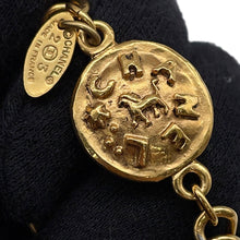 Load image into Gallery viewer, CHANEL Coin motif long necklace Gold Metal
