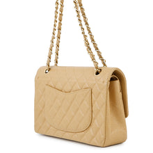 Load image into Gallery viewer, CHANEL Matelasse W Flap ChainShoulder Bag BeigeA01112 Caviar Leather Size 25
