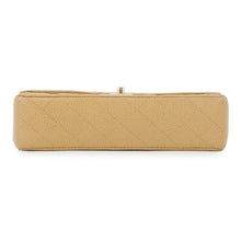 Load image into Gallery viewer, CHANEL Matelasse W Flap ChainShoulder Bag BeigeA01112 Caviar Leather Size 25
