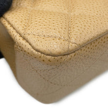 将图像加载到图库查看器中，CHANEL Matelasse W Flap ChainShoulder Bag BeigeA01112 Caviar Leather Size 25
