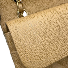Load image into Gallery viewer, CHANEL Matelasse W Flap ChainShoulder Bag BeigeA01112 Caviar Leather Size 25
