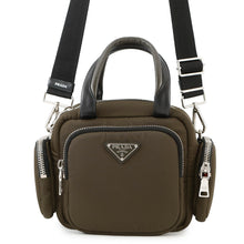 将图像加载到图库查看器中，PRADA Multi-pocket 2-way Shoulder Bag Khaki1BB061 Nylon Leather
