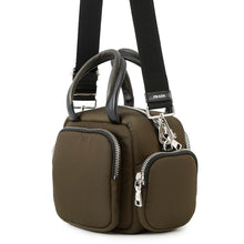 将图像加载到图库查看器中，PRADA Multi-pocket 2-way Shoulder Bag Khaki1BB061 Nylon Leather
