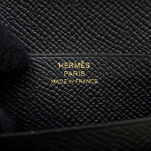 将图像加载到图库查看器中，HERMES BEAN Compact Black Epsom
