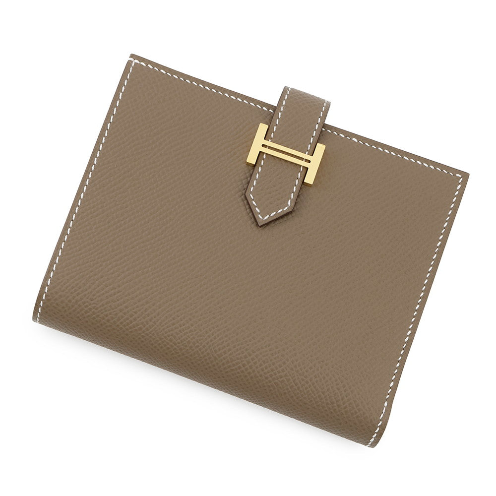 HERMES Bean compact Etoupe Epsom