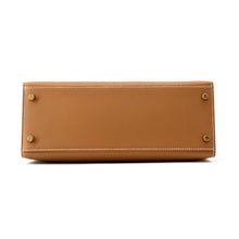 将图像加载到图库查看器中，HERMES Kelly Sellier Gold Epsom Size 28
