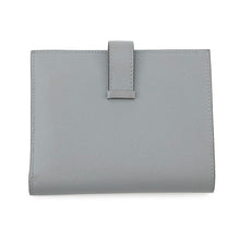 将图像加载到图库查看器中，HERMES Bean compact Green Pantan Veau Madame
