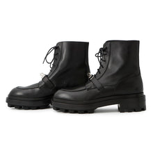 将图像加载到图库查看器中，HERMES Kelly Buckle Short Boots Fiacre Black Leather Size 42
