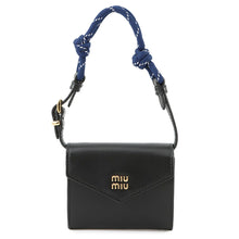 将图像加载到图库查看器中，MIUMIU Shoulder wallet Black5MT024 Leather
