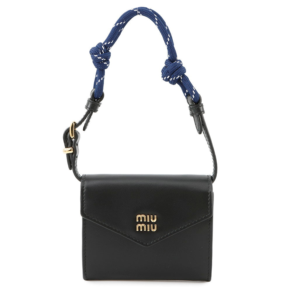 MIUMIU Shoulder wallet Black5MT024 Leather
