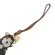 将图像加载到图库查看器中，MIUMIU Technical Yarn Trick Bag Charm Gray/Brown/Red5TT260 Recycled Polyester
