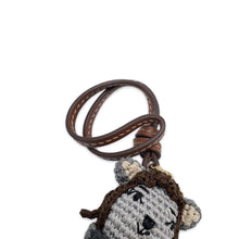 将图像加载到图库查看器中，MIUMIU Technical Yarn Trick Bag Charm Gray/Brown/Red5TT260 Recycled Polyester
