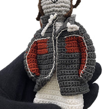 将图像加载到图库查看器中，MIUMIU Technical Yarn Trick Bag Charm Gray/Brown/Red5TT260 Recycled Polyester
