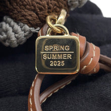 将图像加载到图库查看器中，MIUMIU Technical Yarn Trick Bag Charm Gray/Brown/Red5TT260 Recycled Polyester
