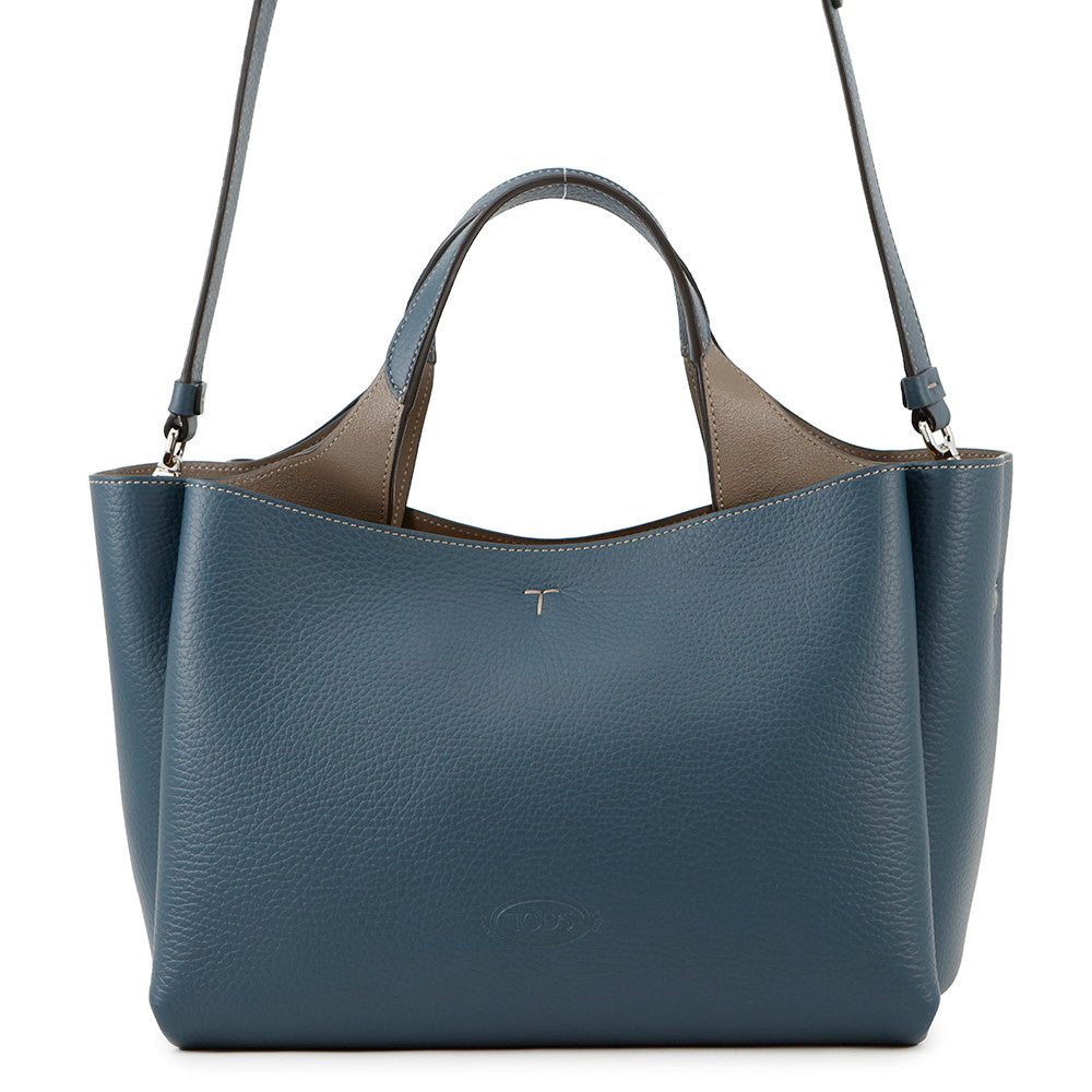 TOD’S Leather 2WAYHandbag Blue/GrayXBWAPAFL100 Leather Size Mini