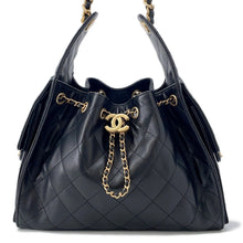 将图像加载到图库查看器中，CHANEL CHANEL25 ChainShoulder Bag BlackAS5293 Caviar Leather Size Small
