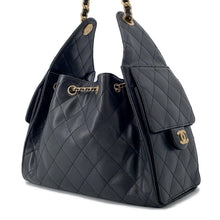 将图像加载到图库查看器中，CHANEL CHANEL25 ChainShoulder Bag BlackAS5293 Caviar Leather Size Small
