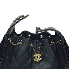 将图像加载到图库查看器中，CHANEL CHANEL25 ChainShoulder Bag BlackAS5293 Caviar Leather Size Small
