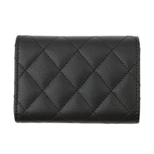 将图像加载到图库查看器中，CHANEL Small Tri-fold Wallet BlackAP4815 Caviar Leather
