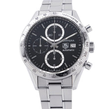 将图像加载到图库查看器中，TAG HEUER Carrera Calibre 16 Chronograph Elegance W41mm Stainless Steel Black DialCV2016.BA0786

