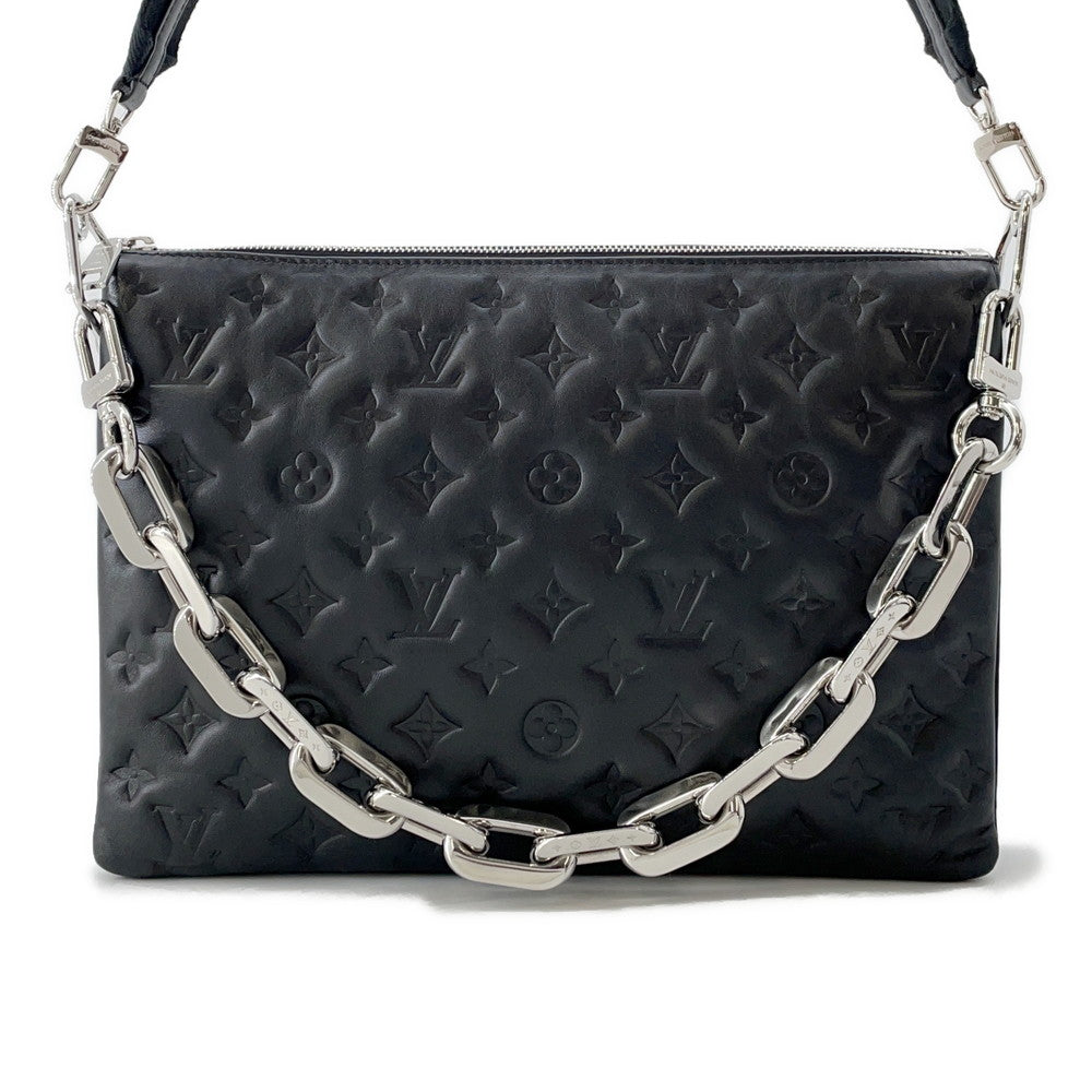 LOUIS VUITTON Coussin NoirM23057 Monogram Lamb Leather Size MM