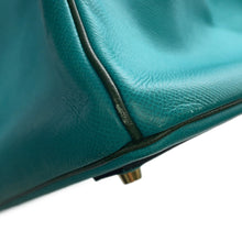 将图像加载到图库查看器中，HERMES Birkin SPO Blue Paon/Pelouse Epsom Size 40
