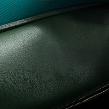 将图像加载到图库查看器中，HERMES Birkin SPO Blue Paon/Pelouse Epsom Size 40
