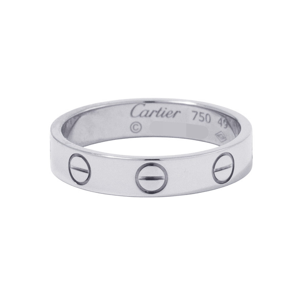CARTIER Love Ring Size Small/49/#9 18K White Gold