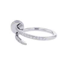 将图像加载到图库查看器中，CARTIER Juste Un Clou Ring Small Model Semi-Pavé Size 46/#6 SmallB4231600 18K White Gold
