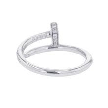 将图像加载到图库查看器中，CARTIER Juste Un Clou Ring Small Model Semi-Pavé Size 46/#6 SmallB4231600 18K White Gold
