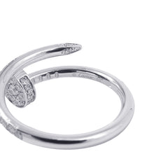 将图像加载到图库查看器中，CARTIER Juste Un Clou Ring Small Model Semi-Pavé Size 46/#6 SmallB4231600 18K White Gold
