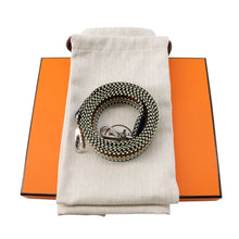 将图像加载到图库查看器中，HERMES Evelyne Amazon Long Blue Tie Taurillon Clemence Size TPM
