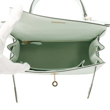 将图像加载到图库查看器中，HERMES Kelly Sellier VertPeppermint Epsom Size 25
