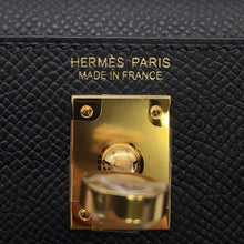 将图像加载到图库查看器中，HERMES Mini Kelly 2 Black Epsom
