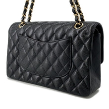 Load image into Gallery viewer, CHANEL Matelasse W Flap ChainShoulder Bag BlackA01112 Caviar Leather Size 25
