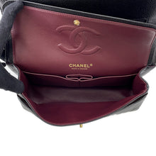Load image into Gallery viewer, CHANEL Matelasse W Flap ChainShoulder Bag BlackA01112 Caviar Leather Size 25
