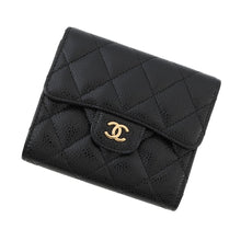 Load image into Gallery viewer, CHANEL Matelasse Classic Small Flap Wallet BlackAP0231 Caviar Leather
