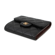 Load image into Gallery viewer, CHANEL Matelasse Classic Small Flap Wallet BlackAP0231 Caviar Leather
