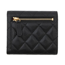 Load image into Gallery viewer, CHANEL Matelasse Classic Small Flap Wallet BlackAP0231 Caviar Leather
