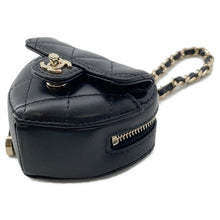Load image into Gallery viewer, CHANEL Matelasse Mini Heart Bag Charm BlackAP4838 Lambskin
