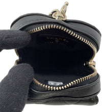 Load image into Gallery viewer, CHANEL Matelasse Mini Heart Bag Charm BlackAP4838 Lambskin
