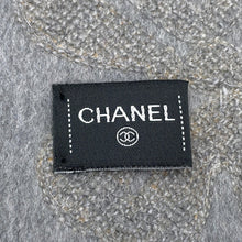 Load image into Gallery viewer, CHANEL CC Logo Clover Scarf Gray Cashmere100%
