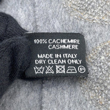 Load image into Gallery viewer, CHANEL CC Logo Clover Scarf Gray Cashmere100%
