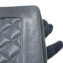 Load image into Gallery viewer, CHANEL Mademoiselle Zip Around Compact Wallet BlackA80969 Lambskin
