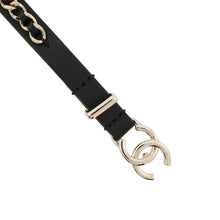 Load image into Gallery viewer, CHANEL ChainCC Logo Belt Size 70 Black Leather
